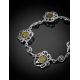 Fabulous Silver Link Bracelet With Green Amber The Tivoli, image , picture 2