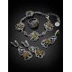 Fabulous Silver Link Bracelet With Green Amber The Tivoli, image , picture 5