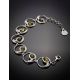 Impressive Green Amber Link Bracelet In Sterling Silver The Eagles, image , picture 2