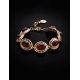 Link Amber Bracelet In Gold Plated Silver The Ellas, image , picture 2