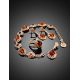 Gold-Plated Link Bracelet With Cognac Amber The Luxor, image , picture 4