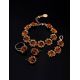 Link Amber Bracelet In Gold Plated Silver The Aster, image , picture 5