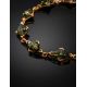 Golden Link Bracelet With Green Amber The Colombina, image , picture 2