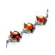 Cognac Amber Link Bracelet In Silver, image , picture 4