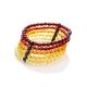 Luminous Mix Tone Faceted Amber Bracelet, Length: 18, image , picture 5
