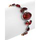 Cognac Amber Link Bracelet In Silver The Verbena, image , picture 3