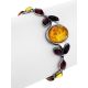 Multicolor Amber Link Bracelet In Silver The Verbena, image , picture 3