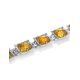Lemon Amber Link Bracelet In Sterling Silver The Hermitage, image , picture 4