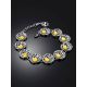 Silver Link Bracelet With Honey Amber The Venus, image , picture 2