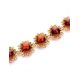 Gold Plated Link Bracelet With Cherry Amber Stones The Aster, image , picture 3