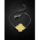 Clover Motif Silver Amber Chain Bracelet The Monaco, Length: 16, image , picture 2
