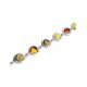 Silver Link Bracelet With Multicolor Amber The Berry, image , picture 3