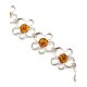 Cognac Amber Bracelet In Sterling Silver The Daisy, image , picture 2