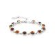Silver Link Bracelet With Cognac Amber The Berry, image , picture 7