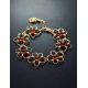 Link Amber Bracelet In Gold Plated Silver The Daisy, image , picture 2