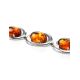 Sterling Silver link Bracelet With Cognac Amber The Sonnet, image , picture 2
