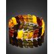 Multicolor Amber Flat Beaded Bracelet, image , picture 2