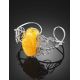 Amber Bracelet In Sterling Silver The Dew, image , picture 2