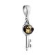 Cute Silver Amber Key Pendant, image , picture 3