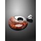 Stylish Silver Amber Round Pendant The Sunrise, image , picture 2
