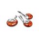 Stylish Silver Amber Round Pendant The Sunrise, image , picture 5