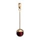 Stylish Gold-Plated Pendant With Cherry Amber The Paris, image , picture 4