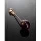 Stylish Gold-Plated Pendant With Cherry Amber The Paris, image , picture 2