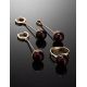 Stylish Gold-Plated Pendant With Cherry Amber The Paris, image , picture 5