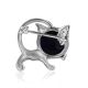 Green Amber Brooch In Sterling Silver The Kitten, image , picture 3