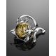 Green Amber Brooch In Sterling Silver The Kitten, image , picture 2