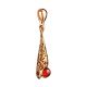 Gold-Plated Dangle Pendant With Amber The Roxanne, image , picture 4
