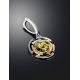 Green Amber Gold Plated Silver Pendant The Lumiere, image , picture 2
