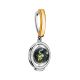 Green Amber Pendant In Gold Plated Silver The Lumiere, image , picture 3