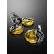 Round Silver Pendant With Lemon Amber The Sunrise, image , picture 4