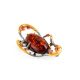 Gold-Plated Pendant With Cognac Amber and Crystals The Pompadour, image , picture 4