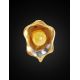 Honey Amber Pendant In Gold-Plated Silver The Turandot, image , picture 2