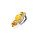 Honey Amber Pendant In Gold-Plated Silver The Turandot, image , picture 4