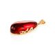 Stunning Gold-Plated Pendant With Red Amber The Cascade, image , picture 3