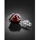 Cherry Amber Pendant In Sterling Silver The Toscana, image , picture 2