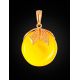 Bold Round Amber Pendant In Gold-Plated Silver The Cascade, image , picture 2