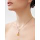 Cute Amber Pendant In Gold-Plated Silver The Bee, image , picture 4