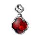 Clover Shaped Amber Silver Pendant The Monaco, image , picture 4