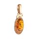 Oval Amber Pendant In Gold With Crystals The Raphael, image , picture 3