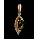 Amber Pendant In Gold With Crystals The Raphael, image , picture 2