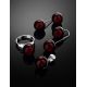 Silver Pendant With Cherry Amber The Paris, image , picture 5