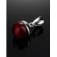 Silver Pendant With Cherry Amber The Paris, image , picture 2