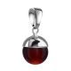 Silver Pendant With Cherry Amber The Paris, image , picture 4