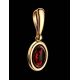Gold-Plated Pendant With Cherry Amber The Goji, image , picture 2