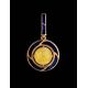 Amber and Blue Enamel Pendant In Gold-Plated Silver The Empire, image , picture 2