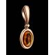 Oval Amber Pendant In Gold Plated Silver The Goji, image , picture 2